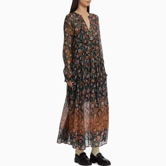 NWT Free People See It Through Floral Maxi Dress Medium - Picture 2 of 15